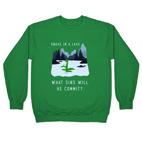 Snake In a Lake Crewneck Sweatshirt