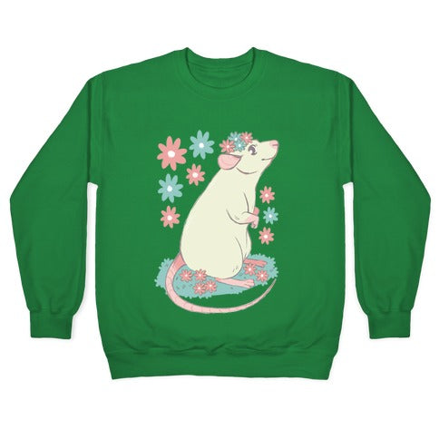 Soft Pastel Rat Crewneck Sweatshirt