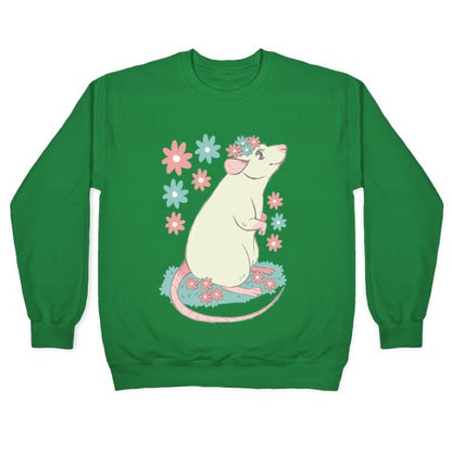 Soft Pastel Rat Crewneck Sweatshirt