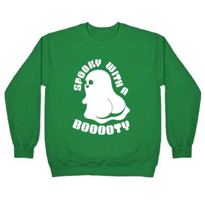 Spooky With A Booooty Ghost Crewneck Sweatshirt