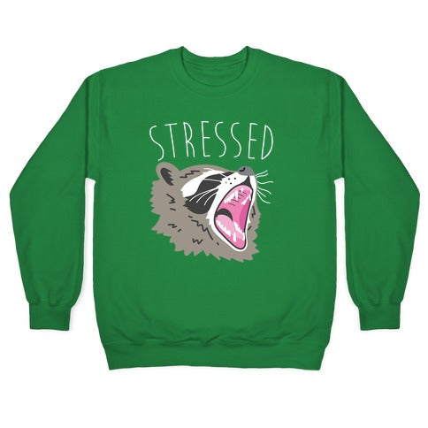 Stressed Raccoon Crewneck Sweatshirt