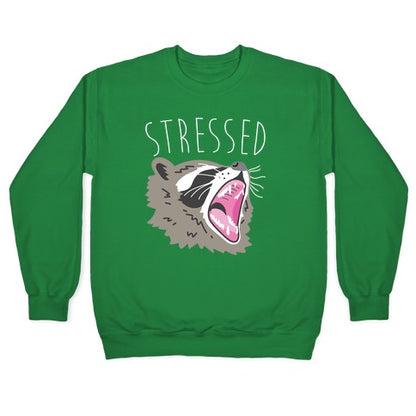 Stressed Raccoon Crewneck Sweatshirt