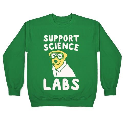 Support Science Labs White Print Crewneck Sweatshirt