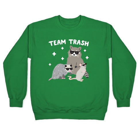 Team Trash Opossum Raccoon Rat Crewneck Sweatshirt