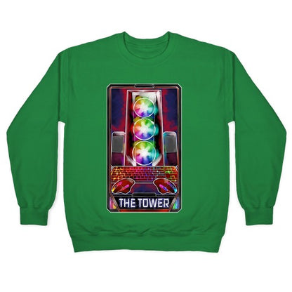 The Gaming Tower Tarot Card Crewneck Sweatshirt