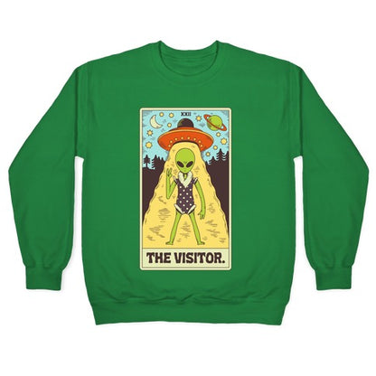 The Visitor Alien Tarot Card Crewneck Sweatshirt