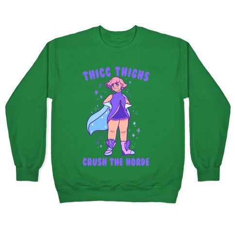 Thicc Thighs Crush The Horde Crewneck Sweatshirt