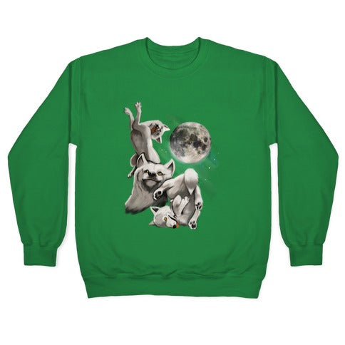 Three Wolf Moon Moon (Juniors) Crewneck Sweatshirt