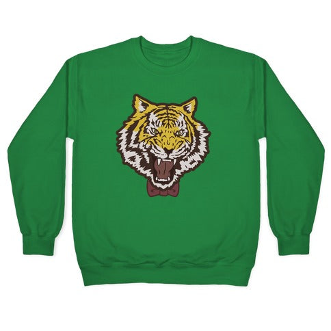 Tiger in a Bow Tie Crewneck Sweatshirt