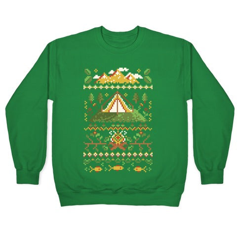 Ugly Camping Sweater Crewneck Sweatshirt