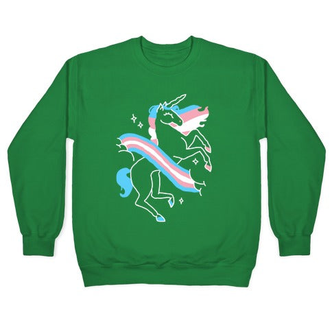 Unicorn Trans Pride Crewneck Sweatshirt