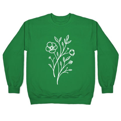 Wildflower Stippled Tattoo Crewneck Sweatshirt