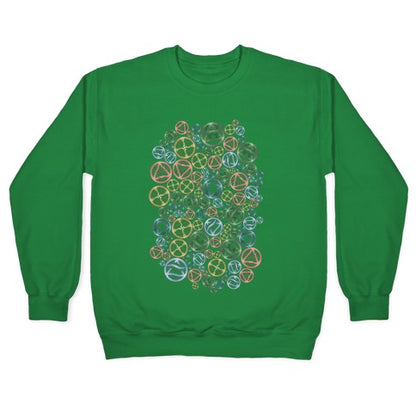 Witch's Elements Pattern Crewneck Sweatshirt