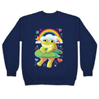 90's Rainbow Frog Crewneck Sweatshirt