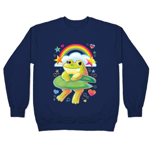 90's Rainbow Frog Crewneck Sweatshirt