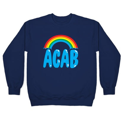 ACAB White Print Crewneck Sweatshirt