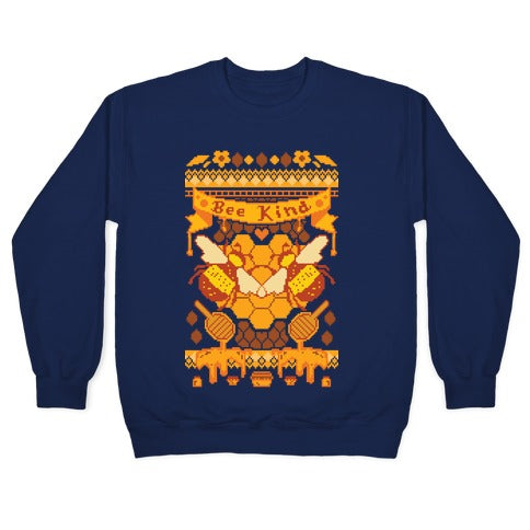 Bee Kind Sweater Pattern Crewneck Sweatshirt