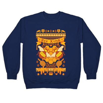 Bee Kind Sweater Pattern Crewneck Sweatshirt
