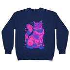 Bisexual Pride Cat Crewneck Sweatshirt