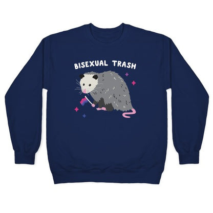 Bisexual Trash Opossum Crewneck Sweatshirt