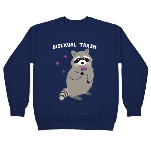 Bisexual Trash Raccoon Crewneck Sweatshirt