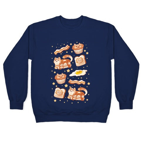 Breakfast Cats Crewneck Sweatshirt