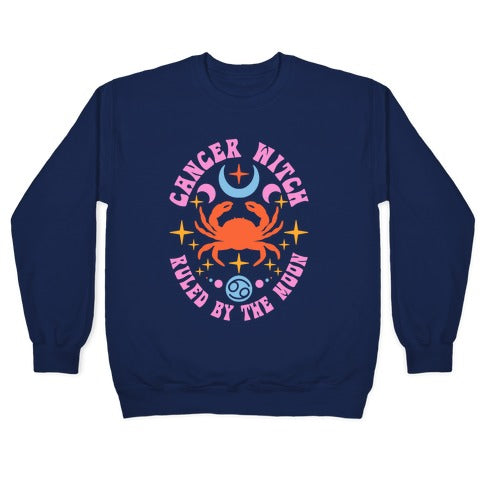 Cancer Witch Ruled By The Moon Crewneck Sweatshirt