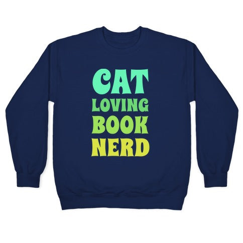 Cat-loving, Book-nerd Crewneck Sweatshirt