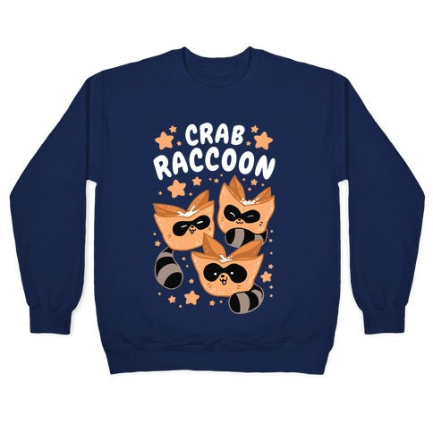 Crab Raccoon Crewneck Sweatshirt