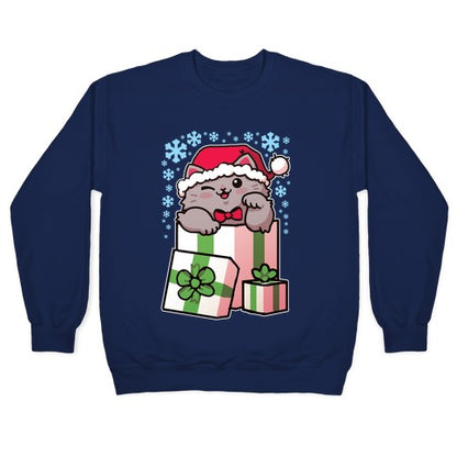 Cute Christmas Cat Crewneck Sweatshirt
