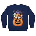 Cute Halloween Tiger Crewneck Sweatshirt