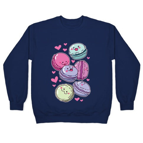 Cute Macarons Pattern Crewneck Sweatshirt