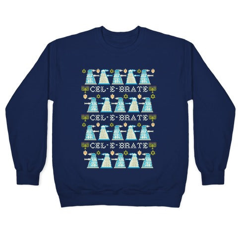 Dalek Hanukkah Sweater Crewneck Sweatshirt