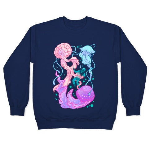 Deep Sea Diver & Jellyfish Crewneck Sweatshirt