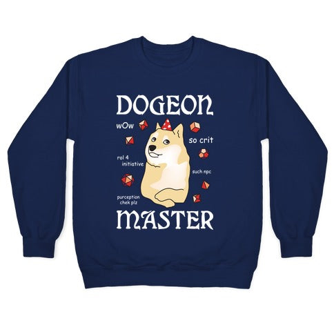 Dogeon Master Doge DM Crewneck Sweatshirt