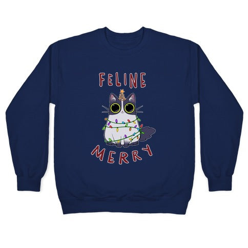 Feline Merry Crewneck Sweatshirt