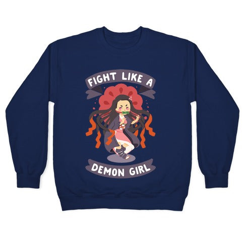 Fight Like a Demon Girl Nezuko Crewneck Sweatshirt