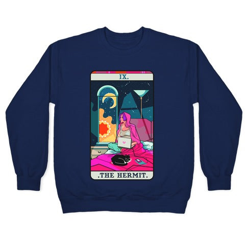 Hermit Tarot Card Crewneck Sweatshirt