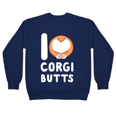 I Heart Corgi Butts Crewneck Sweatshirt