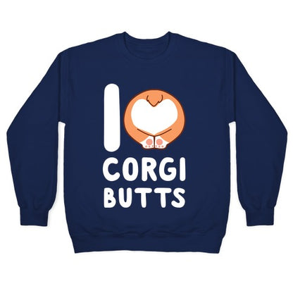 I Heart Corgi Butts Crewneck Sweatshirt