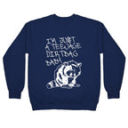 I'm Just a Teenage Dirtbag Baby Emo Raccoon Crewneck Sweatshirt