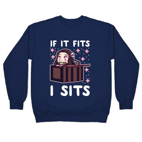 If It Fits, I Sits - Demon Slayer Crewneck Sweatshirt