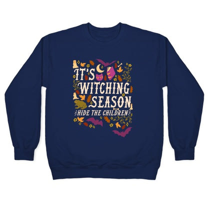 It's Witching Season Hide The Children Crewneck Sweatshirt