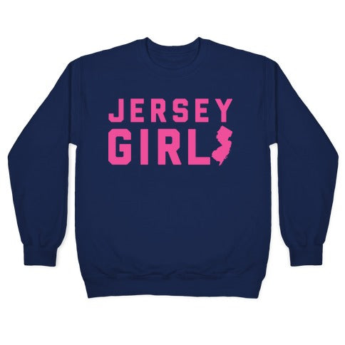 Jersey Girl (Pink) Crewneck Sweatshirt