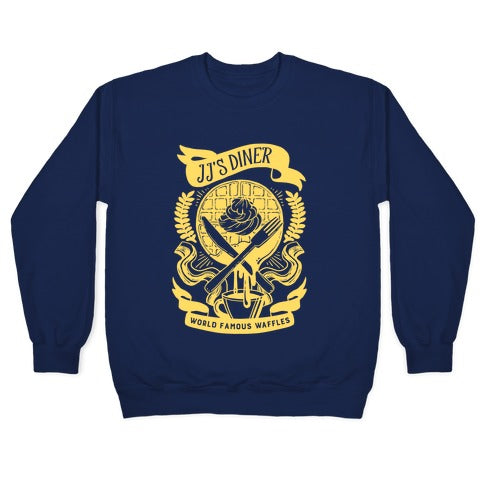 JJ's Diner: Belgian Waffle Crest Crewneck Sweatshirt