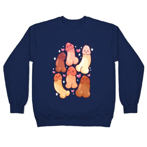 Kawaii Penises Pattern Crewneck Sweatshirt