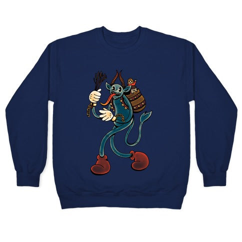 Krampus Cartoon Crewneck Sweatshirt