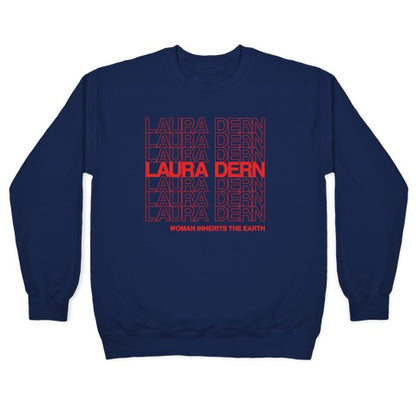Laura Dern Thank You Bag Parody White Print Crewneck Sweatshirt