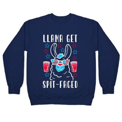 Llama Get Spit-Faced Crewneck Sweatshirt