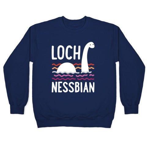 Loch Nessbian Lesbian Crewneck Sweatshirt